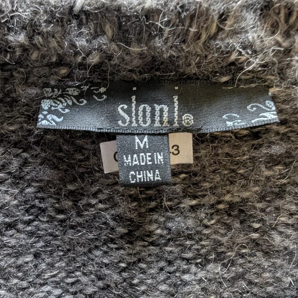 Gray Ruffled Women's Sweater - Picture 2 of 2